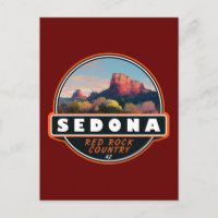 Sedona Arizona Roter Felsen Wasserfarbenemblem
