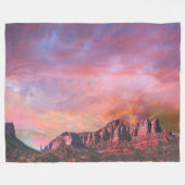 SEDONA ARIZONA Roter Rock Sunset Fleecedecke (Vorderseite (Horizontal))