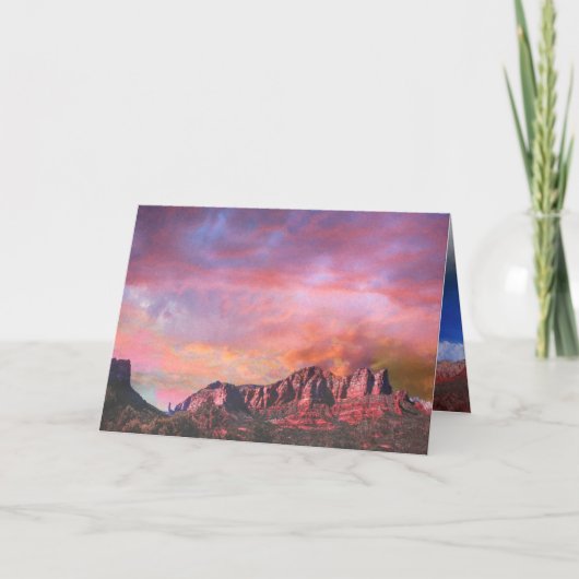 SEDONA ARIZONA Roter Rock Sunset Karte (Vorderseite)