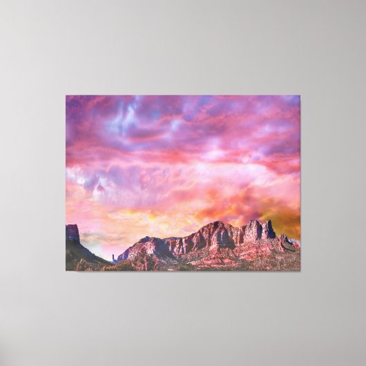 SEDONA ARIZONA Roter Rock Sunset Leinwanddruck (Vorderseite)