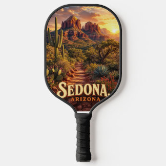 Sedona Arizona Sonnenuntergang Rote Felsen Wüsten Pickleball Schläger