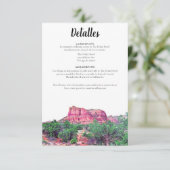 Sedona Arizona Spanish Dettales Card Einladung (Stehend Vorderseite)