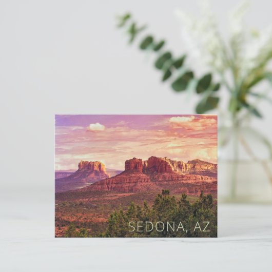 Sedona Arizona Sunset Postcard Postkarte (Stehend Vorderseite)