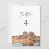 SEDONA Arizona Tischnummer Karte (Vorderseite)