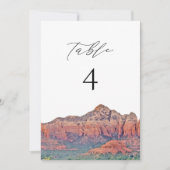 SEDONA Arizona Tischnummer Karte (Vorderseite)