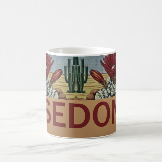 Sedona Arizona und Kaktus Kaffeetasse (Mittel)
