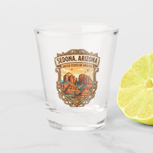 Sedona, Arizona USA Schnapsglas (Vorderseite)