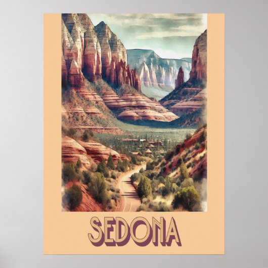 Sedona Arizona Vintag Poster (Vorne)
