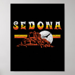 Sedona Arizona Vintage abgenutzt Bell Rock Wandern Poster