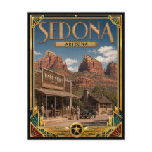Sedona Arizona Vintage Art Deco Golden Age