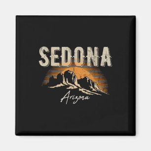 Sedona Arizona Vintage Berge Sonnenuntergang Wande Magnet