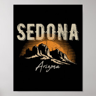 Sedona Arizona Vintage Berge Sonnenuntergang Wande Poster