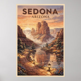Sedona Arizona Vintage Reiseplakat Poster