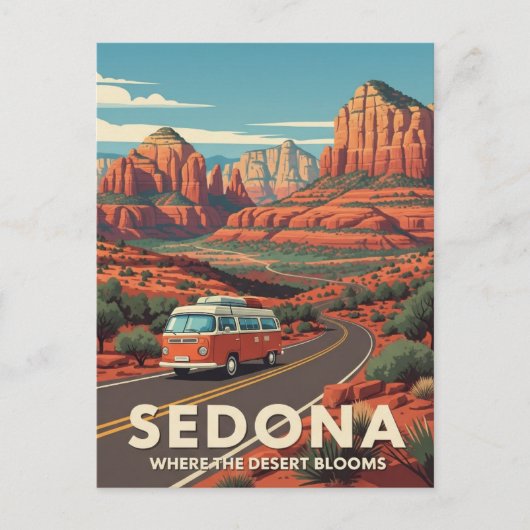 Sedona Arizona Vintages Retro Postkarte (Vorderseite)