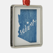 Sedona Arizona Wood Grain Ornament Aus Metall (Rechts)