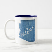 Sedona Arizona Wood Grain Zweifarbige Tasse (Links)