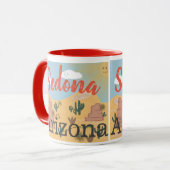 Sedona Arizona Wüsten-Illustration Tasse (Vorderseite Links)