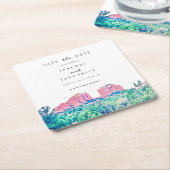 Sedona Arizona Wüstengebirge Save the Date Rechteckiger Pappuntersetzer (angewinkelt)