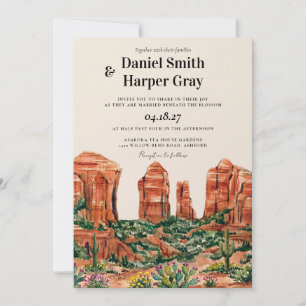 Sedona Arizona Wüstenhochzeit Einladung