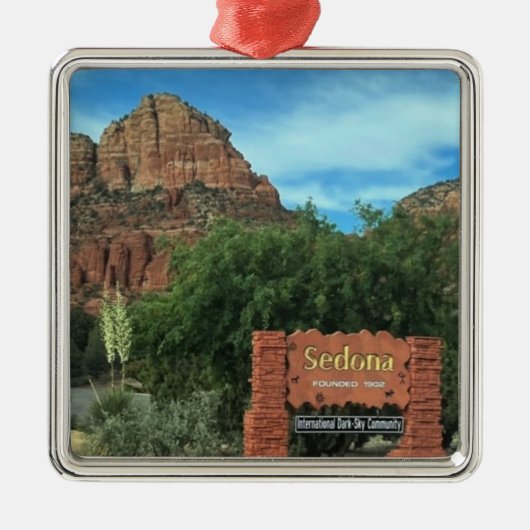 Sedona Arizona Zeichen Ornament Aus Metall (Vorne)