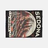 Sedona Az Hiking Outdoors Mountain Sedona Usa Retr Fleecedecke (Vorderseite (Horizontal))