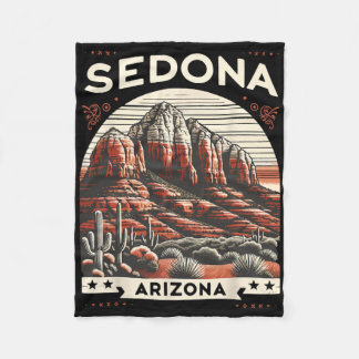 Sedona Az Hiking Outdoors Mountain Sedona Usa Retr Fleecedecke