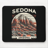 Sedona Az Hiking Outdoors Mountain Sedona Usa Retr Mousepad (Vorne)