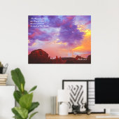 Sedona AZ Sunset Psalm 19:1 DRUCKEN Poster (Heimbüro)