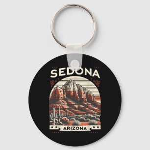 Sedona Az Wandern Outdoor Berg Sedona USA Retro Schlüsselanhänger