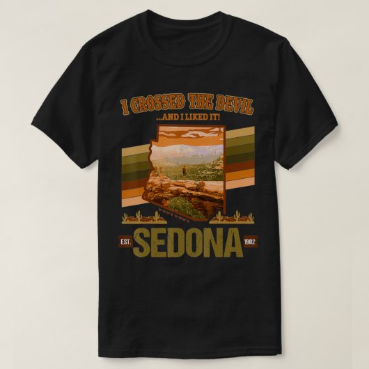 Sedona AZ Wanderwege Brücke I überquert den Teufel T-Shirt (Design vorne)