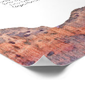 SEDONA-bemalt Skyline-Hochzeitstabelle Poster (Ecke)