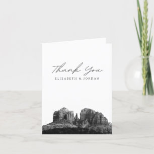 Sedona Black & White Blank Dankeschön Karte