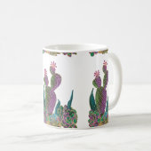 Sedona Cactus Flower Tiled design Mug Kaffeetasse (VorderseiteRechts)