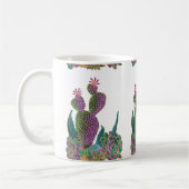 Sedona Cactus Flower Tiled design Mug Kaffeetasse (Links)