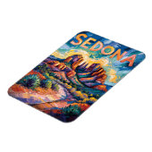 Sedona Desert Red Rock Travel Colorful Van Gogh Magnet (Linke Seite)