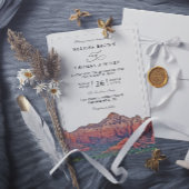 SEDONA Destination Skyline Boho QR Code Wedding Einladung