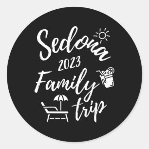 Sedona Familienausflug Arizona Urlaub Spaß Passend Runder Aufkleber