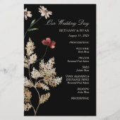 Sedona Garden Flat Wedding Programm (Vorderseite)