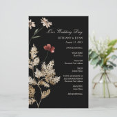Sedona Garden Flat Wedding Programm (Stehend Vorderseite)