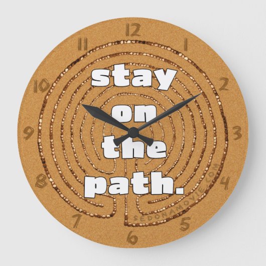 Sedona Movie Stay On The Path Clock Große Wanduhr (Vorderseite)