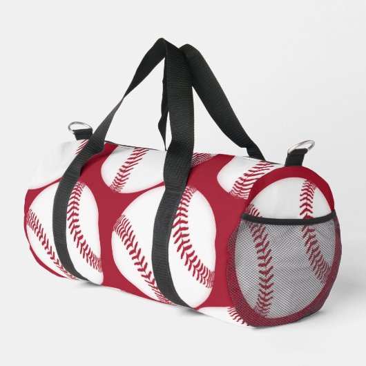 Sedona Red Baseball Muster Screwball Grafiken Duffle Bag (Rechte Ecke)