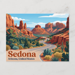 Sedona Red Rock Loop Road Arizona Postkarte