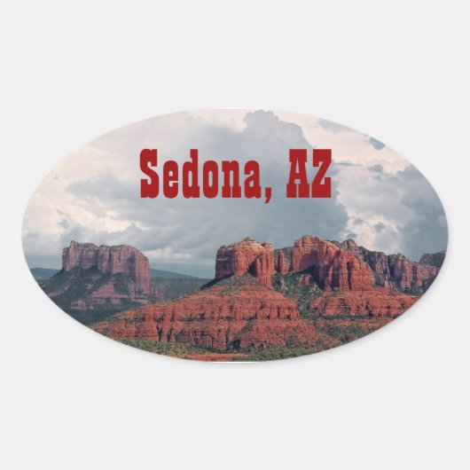Sedona Red Rock Oval Sticker (Vorderseite)