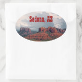 Sedona Red Rock Oval Sticker (Tasche)