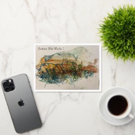 Sedona Red Rocks Grußkarte Mit Foliendruck