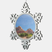 Sedona Red rocks Schneeflocken Zinn-Ornament (Rechts)