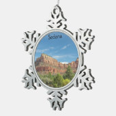 Sedona Red rocks Schneeflocken Zinn-Ornament (Rechts)