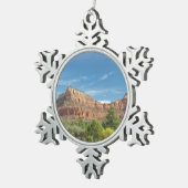 Sedona Red rocks Schneeflocken Zinn-Ornament (Rechts)