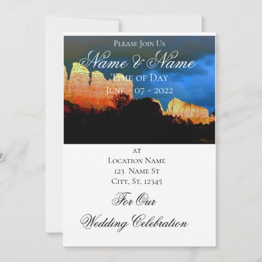 Sedona Red Rocks Thunder_Cove Einladung (Vorderseite)
