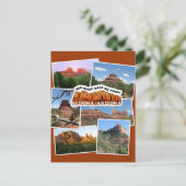 Sedona - Rote Felsen machen mich glücklich! Postkarte (Stehend Vorderseite)